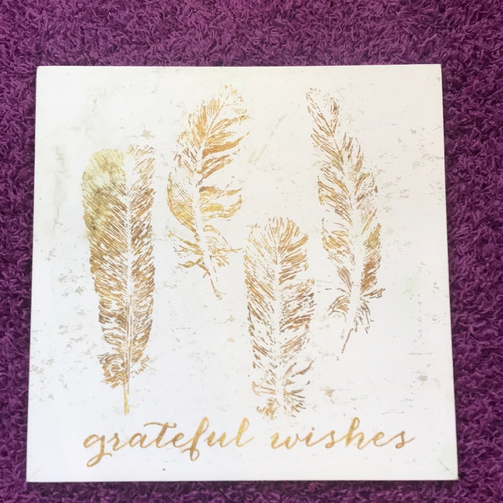Gold and white poster board